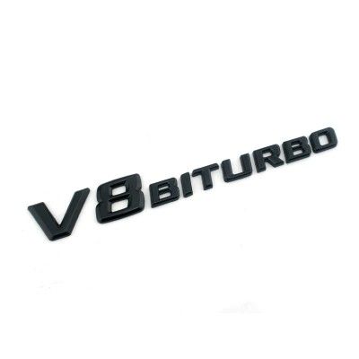 Emblema V8 Biturbo Negru