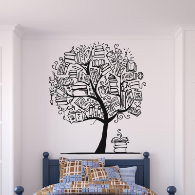 Sticker decorativ perete - Pomul Cu Carti