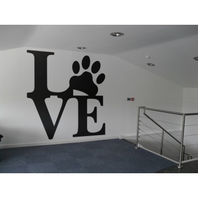 Sticker decorativ perete - Love Paw