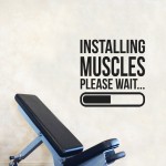 Sticker decorativ perete - Fitness Installing Muscles