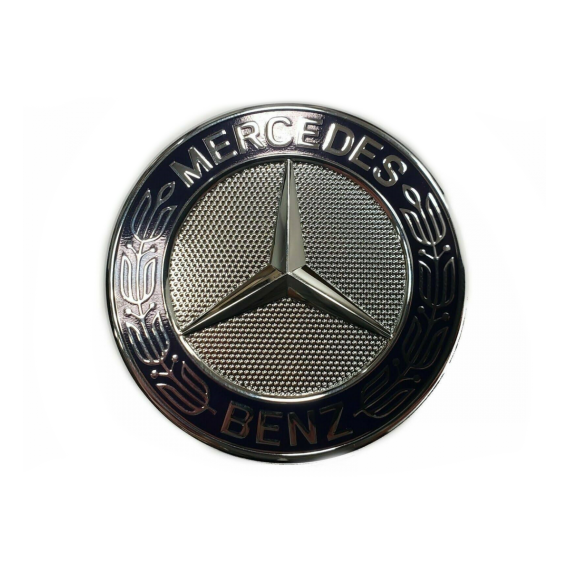 Emblema Capota Mercedes Crom Neagra