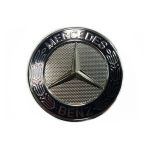 Emblema Capota Mercedes Crom Neagra