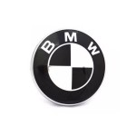 Emblema Capota BMW 82 mm Alb cu Negru