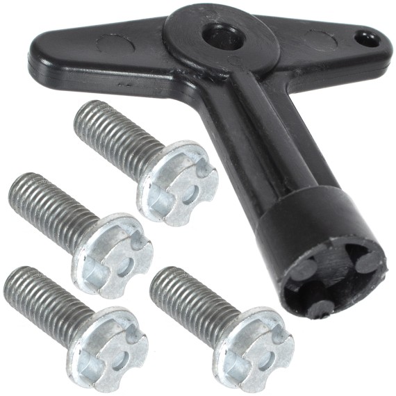 Set 4 Suruburi Cu Cheie Pentru Capace Roti Opel