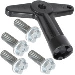 Set 4 Suruburi Cu Cheie Pentru Capace Roti Opel