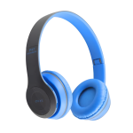 Căști Bluetooth P47 Alien Radio, MP3, Slot TF, Blue