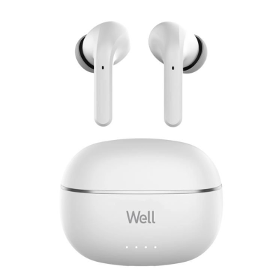 Căști Bluetooth TWS In-Ear Well Shake, Alb, Noise Cancelling (ANC)