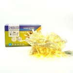 Instalatie Craciun Tip Perdea, 2 m x 2 m, 240 LED-uri, Alb Cald