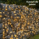 Instalatie Craciun Tip Perdea, 2 m x 1 m, 120 LED-uri, Alb Cald