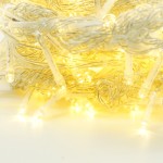 Instalatie Craciun Tip Perdea, 2 m x 1 m, 120 LED-uri, Alb Cald