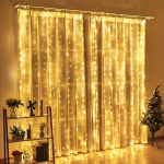 Instalatie Craciun Tip Perdea, 2 m x 1 m, 120 LED-uri, Alb Cald