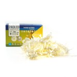 Instalatie Craciun Tip Perdea, 3 m x 2 m, 240 LED-uri, Alb Cald