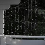 Instalatie Craciun Tip Perdea, 240 LED-uri, 3m x 2m, Alb Rece