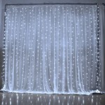 Instalatie Craciun Tip Perdea, 240 LED-uri, 2m x 2m, Alb Rece