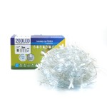 Instalatie Craciun Tip Perdea, 200 LED-uri, 5m x 1m, Alb Rece