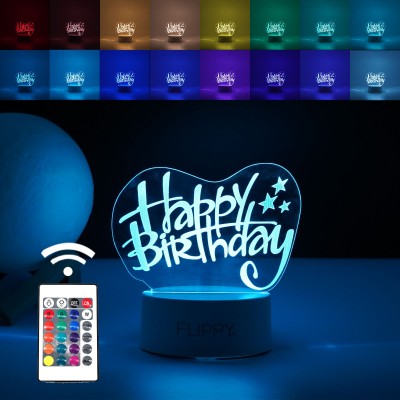 Lampa LED Decorativa 3D Happy Birthday