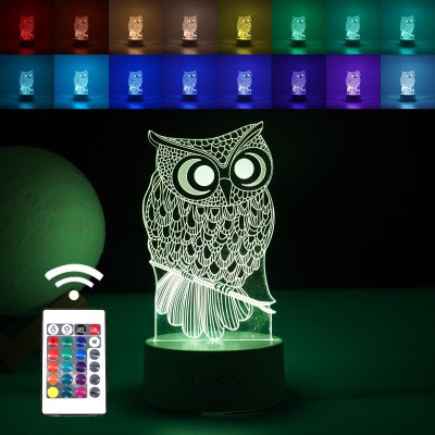 Lampa LED Decorativa 3D Bufnita