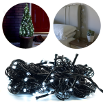 Instalatie Craciun Liniara, 200 LED, 17 M, Alb Rece
