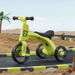 Bicicletă De Echilibru Cu Trei Roti Pentru Copii, Corgi Scooter Verde
