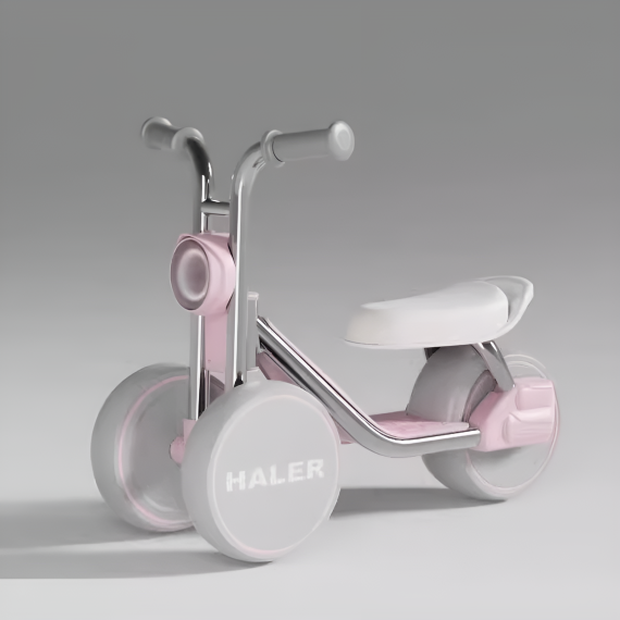 Bicicleta De Echilibru Haler Pentru Copii 1-6 Ani,Roz Pudra