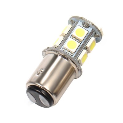 Led auto 24V BA15S 13 SMD Rosu cu pini simetrici la 180 grade