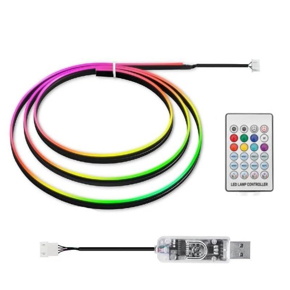 Banda Ambientala Acrilica Symphony Cu LED 110CM + 35CM Alimentare USB