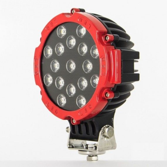 Proiector LED Auto Offroad 51W/12V-24V, 3740 Lumeni, Rosu, Flood Beam 60 Grade