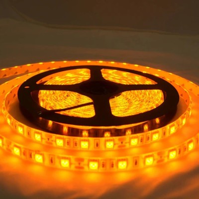 Banda Led Galbena 60 Leduri 5050/Metru, 24V, Rezistenta La Apa, Rola 5 Metri