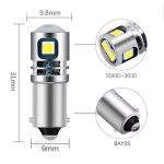 Led BAY9S H21W Portocaliu Canbus 5 SMD 3030 12V