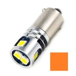 Led BAY9S H21W Portocaliu Canbus 5 SMD 3030 12V
