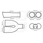 Ornament Toba Esapament Dubla Crom MT04068