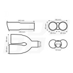 Ornament Toba Esapament Dubla Crom MT04068