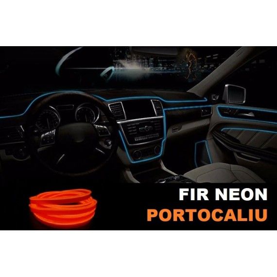 Fir Neon Portocaliu - Lungime 2M