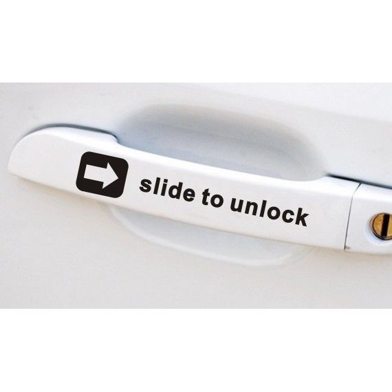 Sticker manere usa - Slide to Unlock (set 4 buc.)