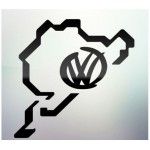 Sticker auto geam VW logo
