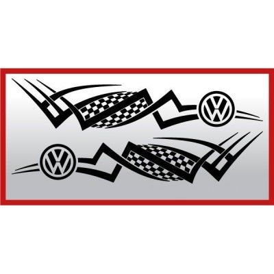 Set 2 buc. stickere portiere Tribal - Volkswagen