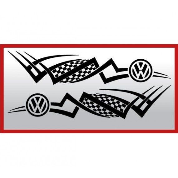 Set 2 buc. stickere portiere Tribal - Volkswagen