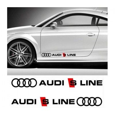 Sticker auto laterale Audi S Line (set 2 buc.)