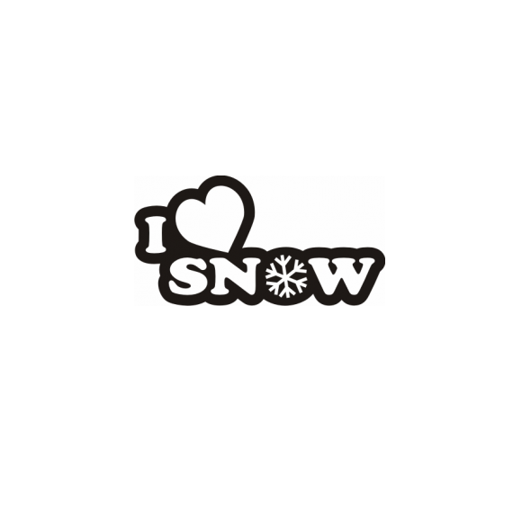 Sticker I Love Snow