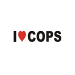 Sticker I Love Cops