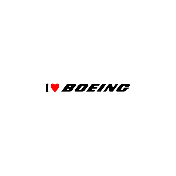 Sticker I Love Boeing