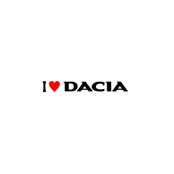 Sticker I Love Dacia (v2)
