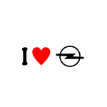 Sticker I Love Opel Sigla