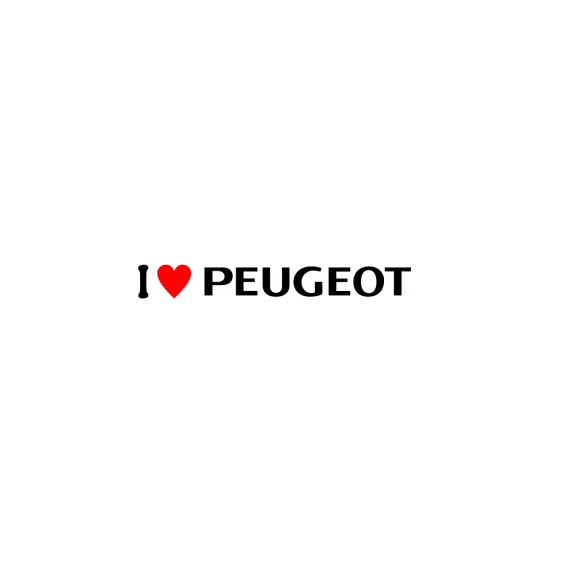 Sticker I Love Peugeot