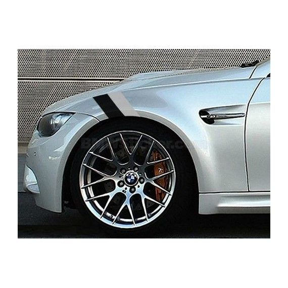 Sticker ornament auto BMW Flag - Black/Gray