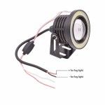 Proiectoare LED cu Angel Eyes 89mm Albastre